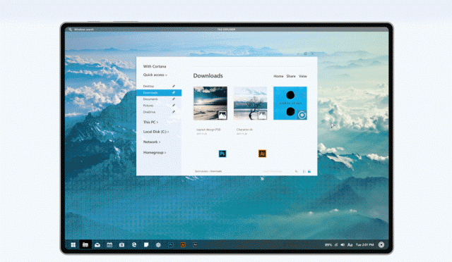 Концепт: Windows 10.2 Blue Mountain