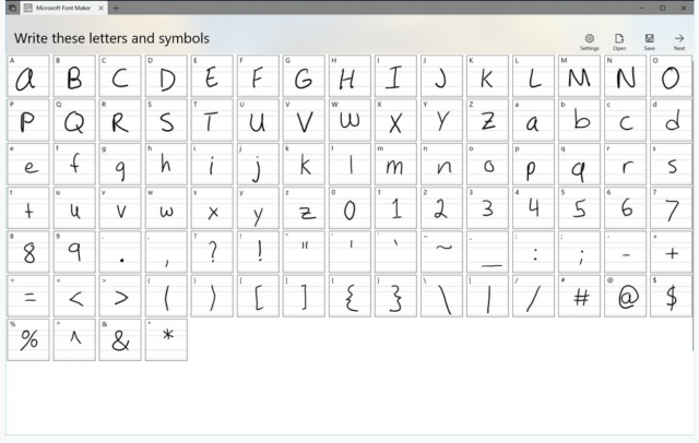 Microsoft Font Maker – создание собственных шрифтов