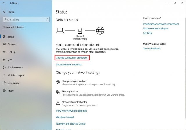 Как восстановить доступ в Интернет после установки Windows 10 October 2018 Update